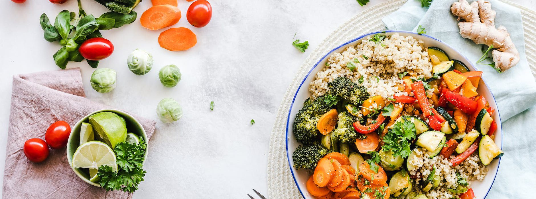 flat lay photography of vegetable salad on plate